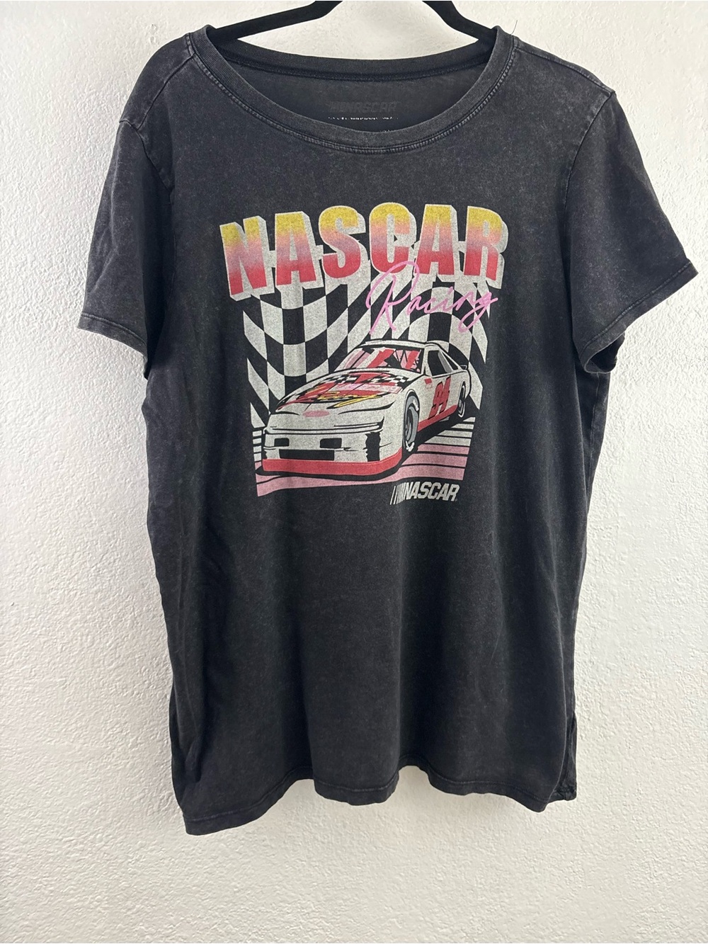 Torrid black mineral-wash vintage-style NASCAR Racing Graphic Tee size XL